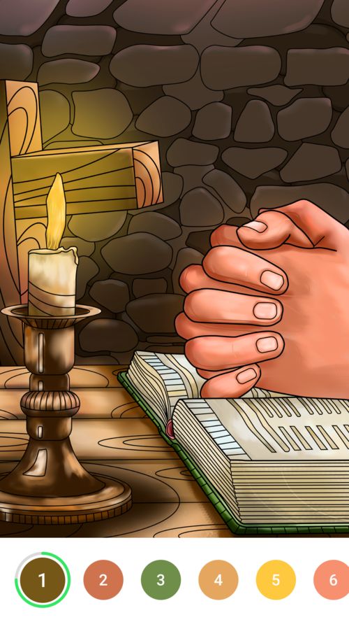 Bible Color numbered coloring page